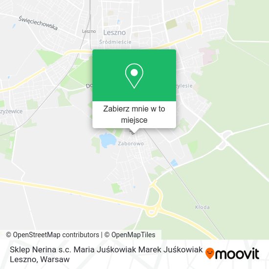 Mapa Sklep Nerina s.c. Maria Juśkowiak Marek Juśkowiak Leszno