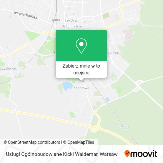 Mapa Usługi Ogólnobudowlane Kicki Waldemar