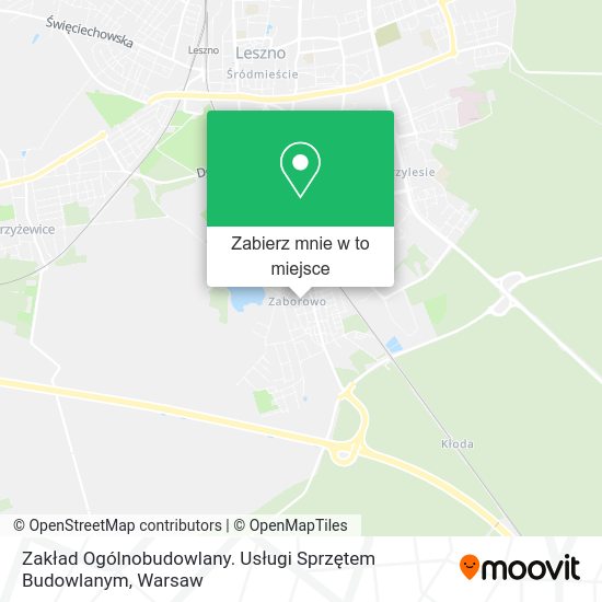 Mapa Zakład Ogólnobudowlany. Usługi Sprzętem Budowlanym