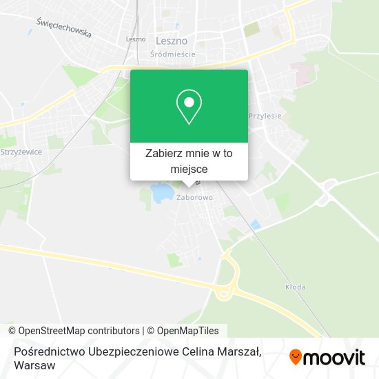 Mapa Pośrednictwo Ubezpieczeniowe Celina Marszał