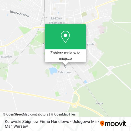 Mapa Kurowski Zbigniew Firma Handlowo - Uslugowa Mir - Mar