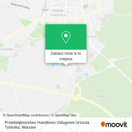 Mapa Przedsiębiorstwo Handlowo Usługowe Urszula Tylińska