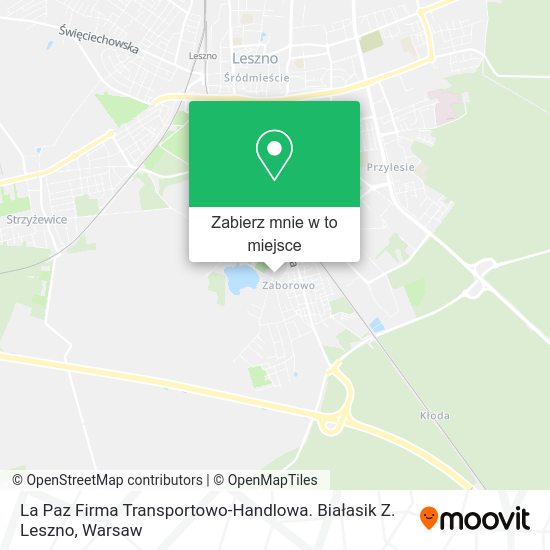 Mapa La Paz Firma Transportowo-Handlowa. Białasik Z. Leszno