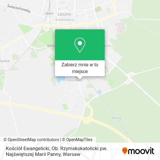 Mapa Kościół Ewangelicki, Ob. Rzymskokatolicki pw. Najświętszej Marii Panny