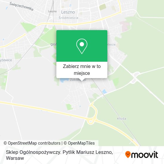 Mapa Sklep Ogólnospożywczy. Pytlik Mariusz Leszno