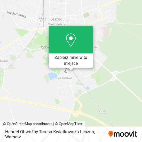 Mapa Handel Obwoźny Teresa Kwiatkowska Leszno