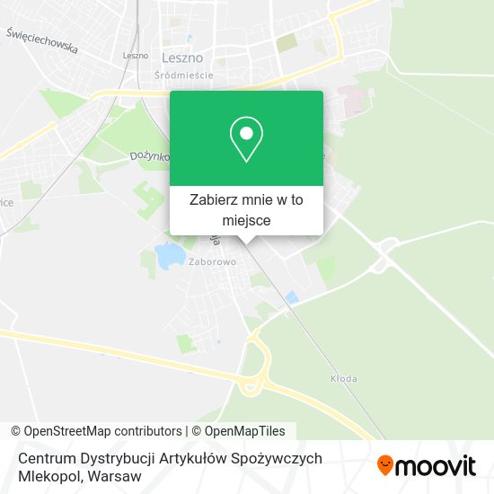 Mapa Centrum Dystrybucji Artykułów Spożywczych Mlekopol