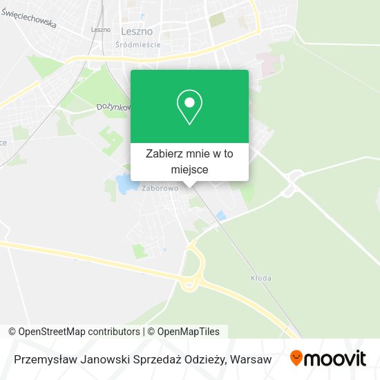 Mapa Przemysław Janowski Sprzedaż Odzieży