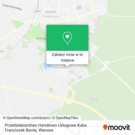 Mapa Przedsiebiorstwo Handlowo Uslugowe Kuba Franciszek Burda