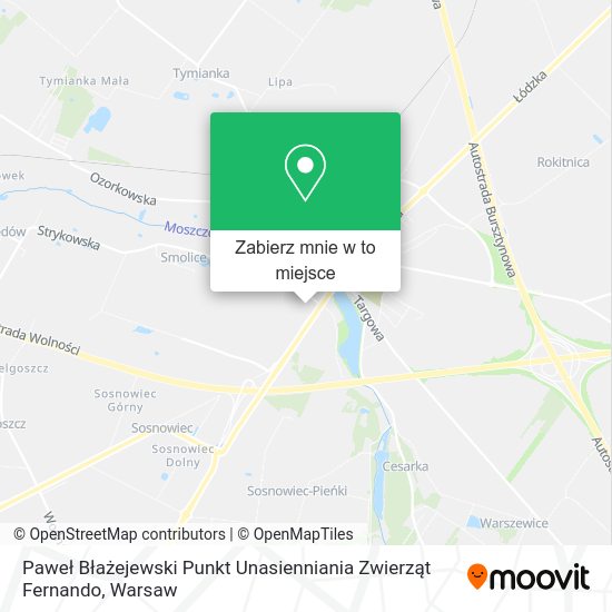 Mapa Paweł Błażejewski Punkt Unasienniania Zwierząt Fernando