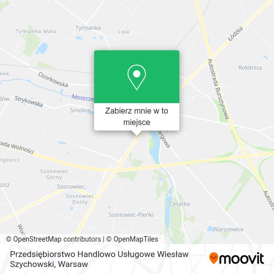 Mapa Przedsiębiorstwo Handlowo Usługowe Wiesław Szychowski