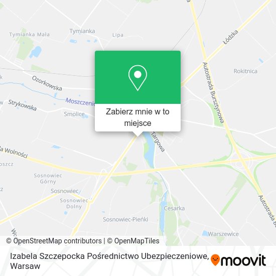 Mapa Izabela Szczepocka Pośrednictwo Ubezpieczeniowe