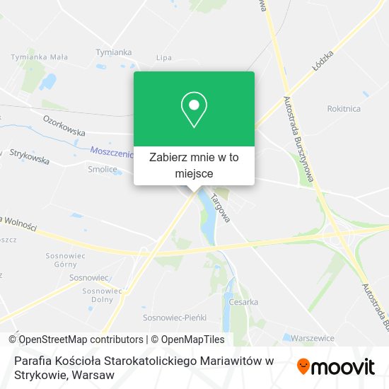 Mapa Parafia Kościoła Starokatolickiego Mariawitów w Strykowie