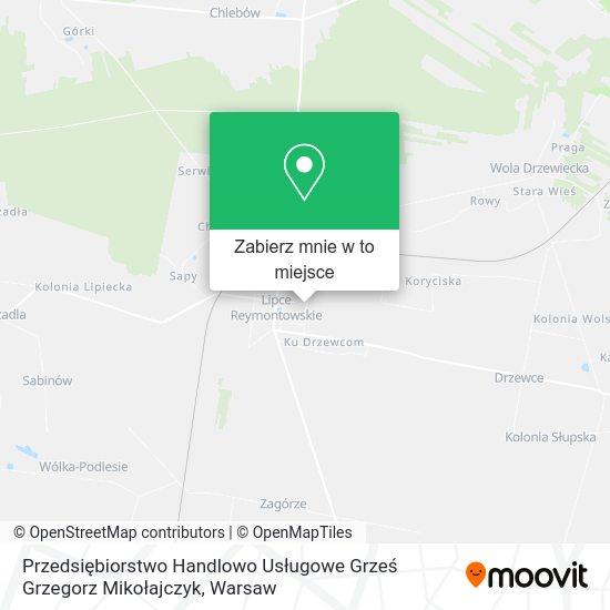 Mapa Przedsiębiorstwo Handlowo Usługowe Grześ Grzegorz Mikołajczyk