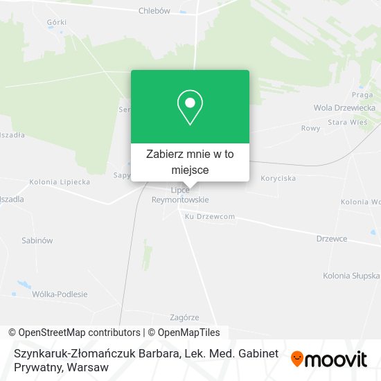 Mapa Szynkaruk-Złomańczuk Barbara, Lek. Med. Gabinet Prywatny