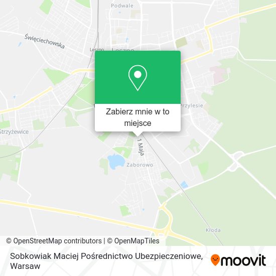 Mapa Sobkowiak Maciej Pośrednictwo Ubezpieczeniowe