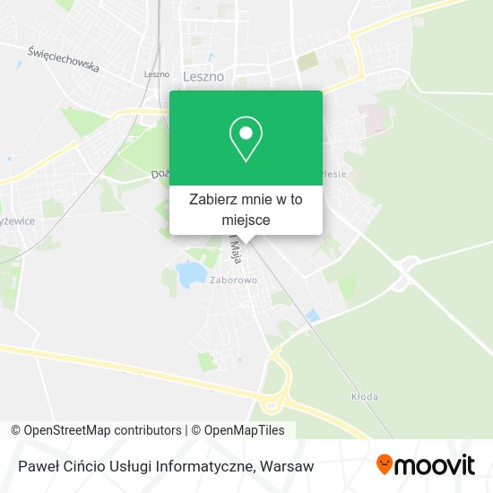 Mapa Paweł Cińcio Usługi Informatyczne