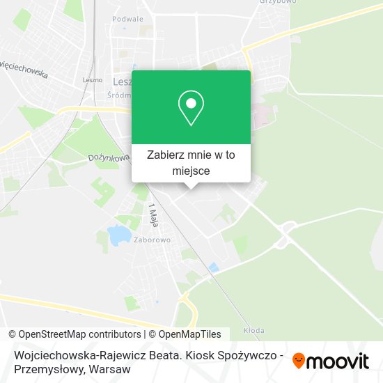 Mapa Wojciechowska-Rajewicz Beata. Kiosk Spożywczo - Przemysłowy