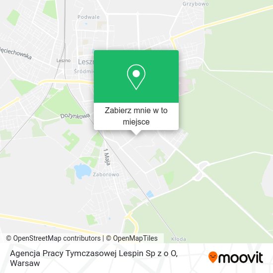 Mapa Agencja Pracy Tymczasowej Lespin Sp z o O