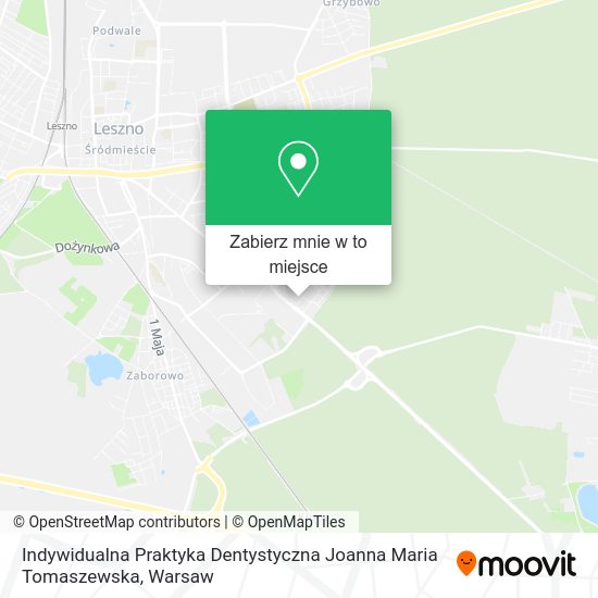 Mapa Indywidualna Praktyka Dentystyczna Joanna Maria Tomaszewska