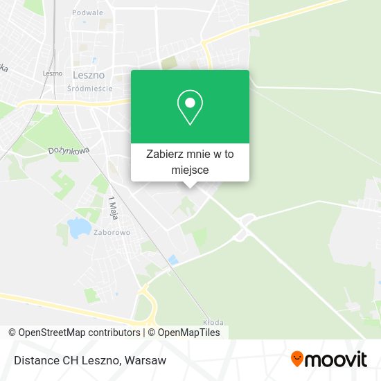 Mapa Distance CH Leszno