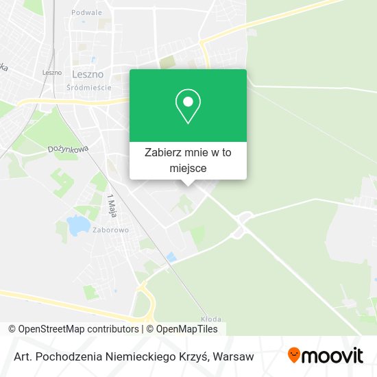 Mapa Art. Pochodzenia Niemieckiego Krzyś