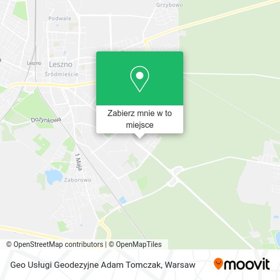 Mapa Geo Usługi Geodezyjne Adam Tomczak