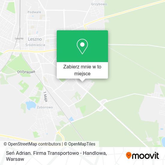 Mapa Seń Adrian. Firma Transportowo - Handlowa