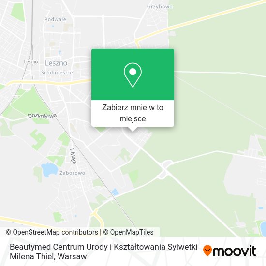 Mapa Beautymed Centrum Urody i Kształtowania Sylwetki Milena Thiel