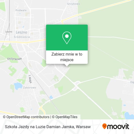 Mapa Szkoła Jazdy na Luzie Damian Jamka