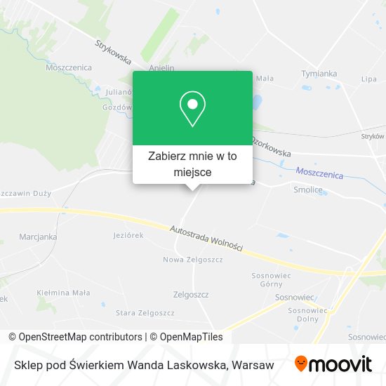 Mapa Sklep pod Świerkiem Wanda Laskowska