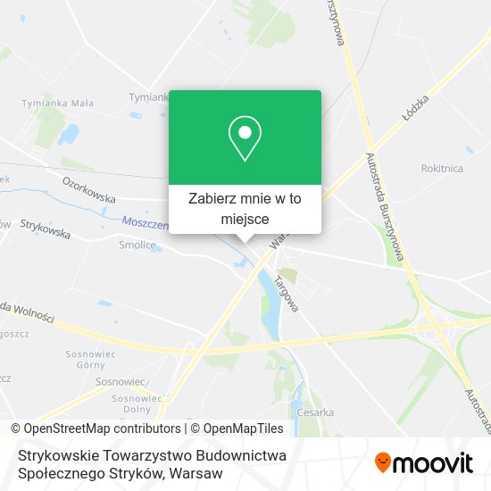 Mapa Strykowskie Towarzystwo Budownictwa Społecznego Stryków