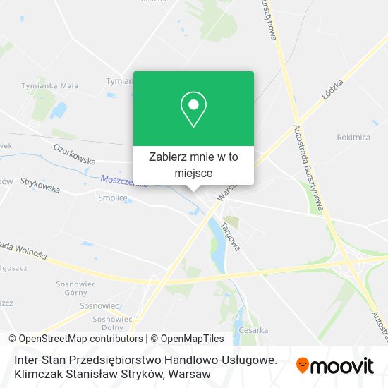 Mapa Inter-Stan Przedsiębiorstwo Handlowo-Usługowe. Klimczak Stanisław Stryków