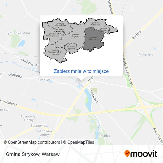 Mapa Gmina Strykow