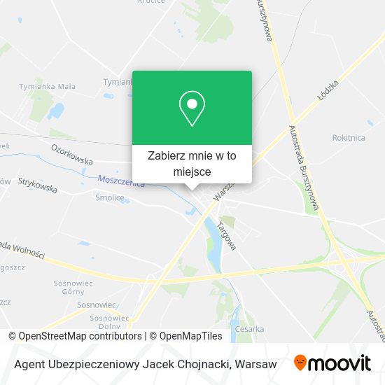 Mapa Agent Ubezpieczeniowy Jacek Chojnacki