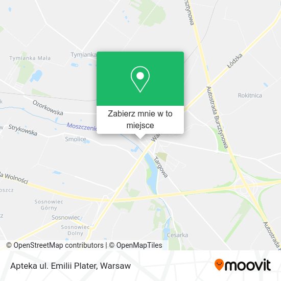 Mapa Apteka ul. Emilii Plater