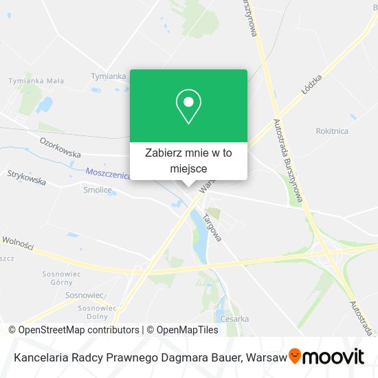 Mapa Kancelaria Radcy Prawnego Dagmara Bauer