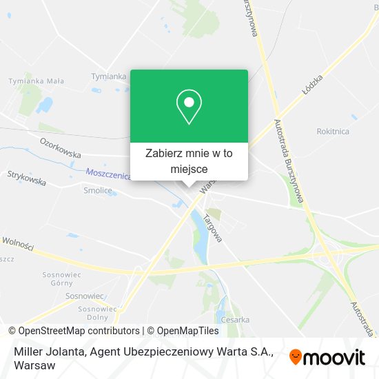 Mapa Miller Jolanta, Agent Ubezpieczeniowy Warta S.A.