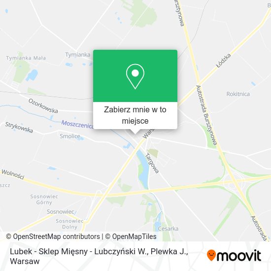 Mapa Lubek - Sklep Mięsny - Lubczyński W., Plewka J.