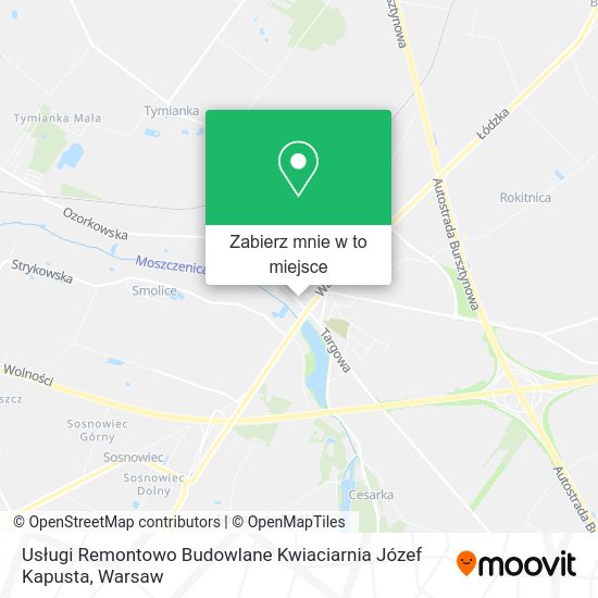 Mapa Usługi Remontowo Budowlane Kwiaciarnia Józef Kapusta