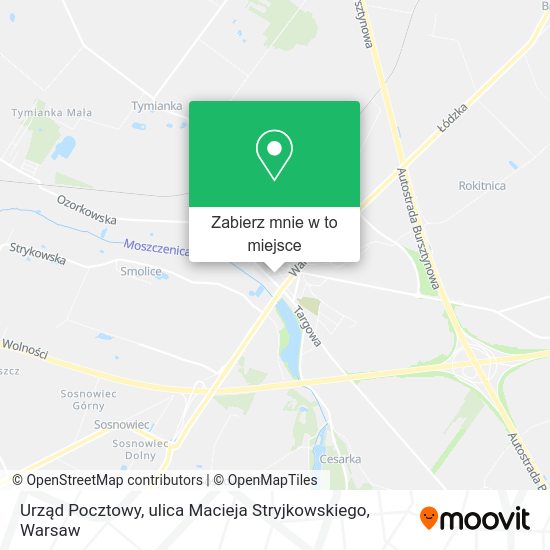 Mapa Urząd Pocztowy, ulica Macieja Stryjkowskiego