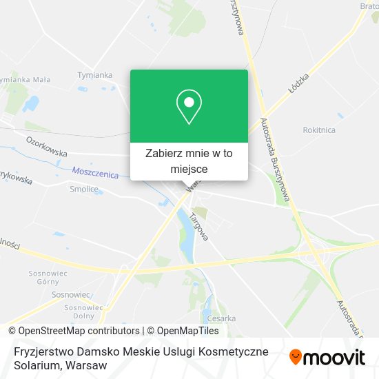 Mapa Fryzjerstwo Damsko Meskie Uslugi Kosmetyczne Solarium