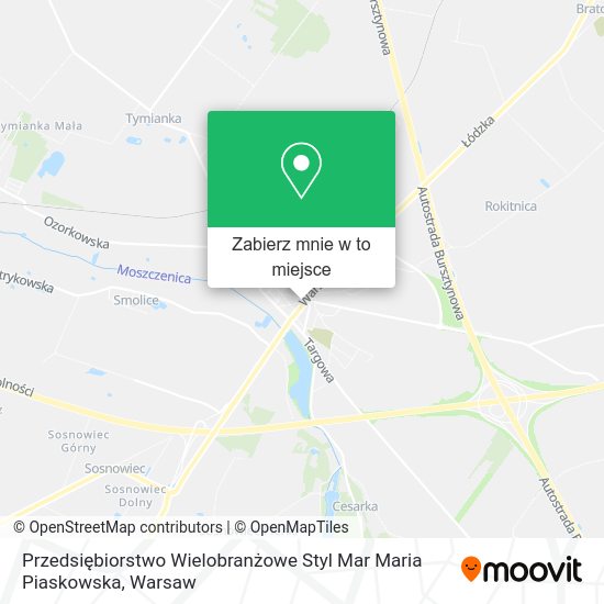 Mapa Przedsiębiorstwo Wielobranżowe Styl Mar Maria Piaskowska