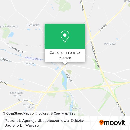 Mapa Patronat. Agencja Ubezpieczeniowa. Oddział. Jagiełło D.