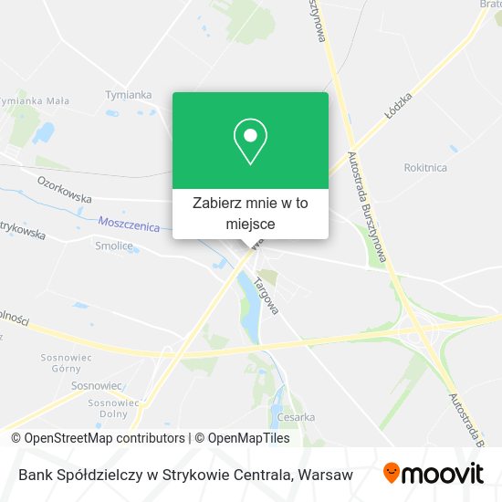 Mapa Bank Spółdzielczy w Strykowie Centrala