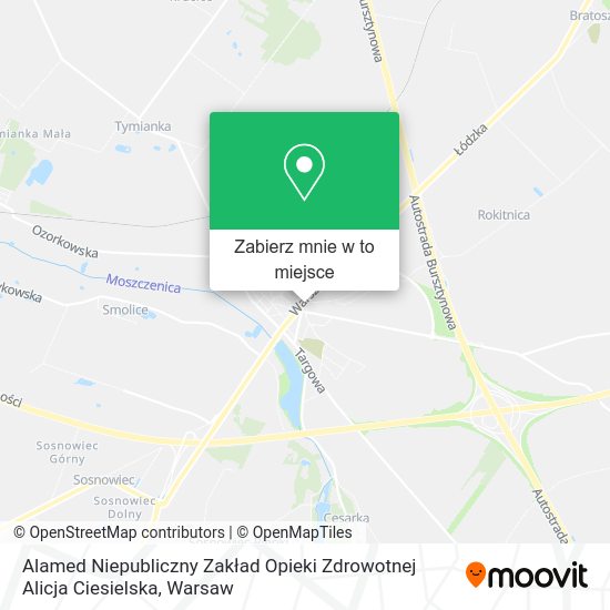 Mapa Alamed Niepubliczny Zakład Opieki Zdrowotnej Alicja Ciesielska