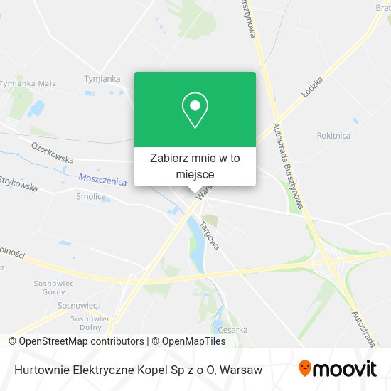 Mapa Hurtownie Elektryczne Kopel Sp z o O