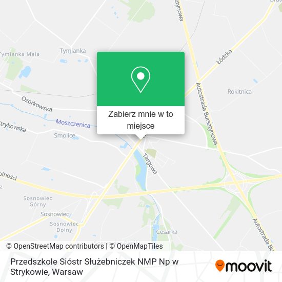 Mapa Przedszkole Sióstr Służebniczek NMP Np w Strykowie