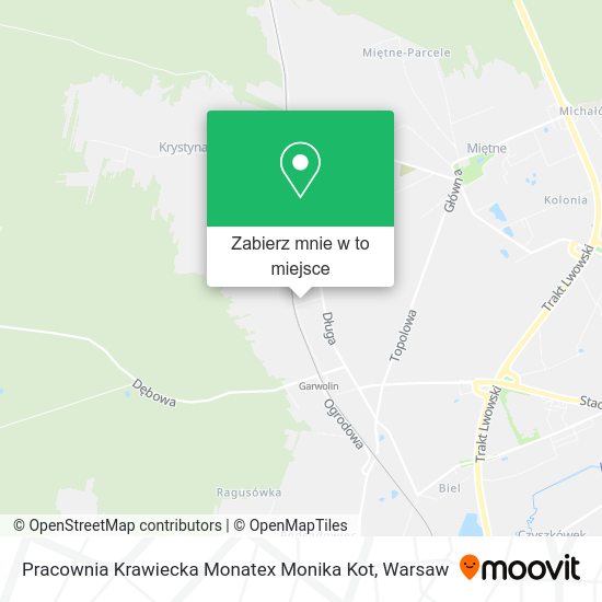 Mapa Pracownia Krawiecka Monatex Monika Kot