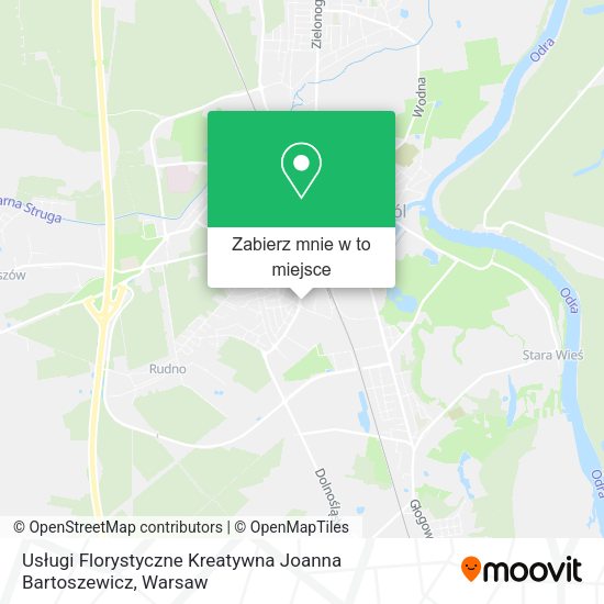 Mapa Usługi Florystyczne Kreatywna Joanna Bartoszewicz